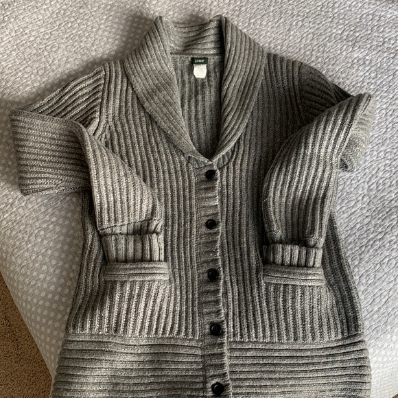J. Crew Sweaters - J Crew thick ribbed knit Shawl neck cardigan